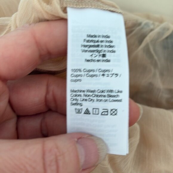 J Crew Ruffle button-up‎ shirt in crinkle chiffon Womens Size 4 - Picture 7 of 8